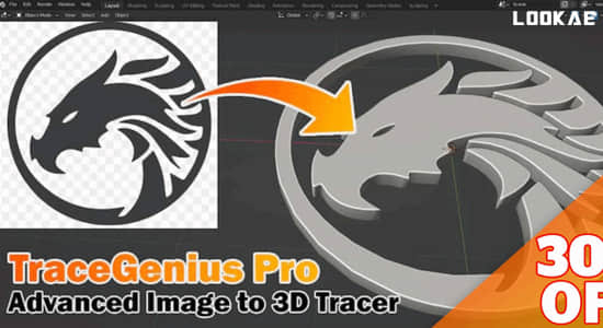 Blender插件-二维图片转三维模型 Tracegenius Pro V2.1-精品资源站
