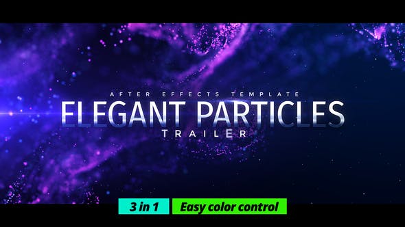 AE模板-抽象优雅大气粒子背景文字标题动画 Particles Titles-精品资源站