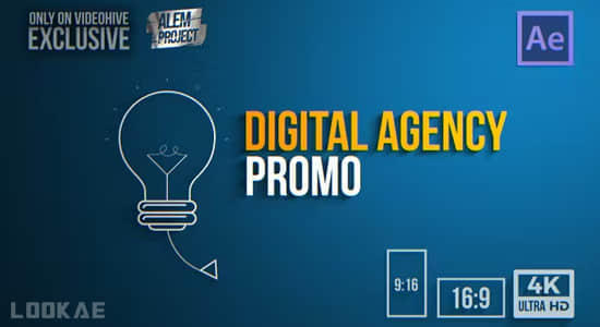 AE模板-创意销售业务宣传促销展示动画 Digital Agency Promo-精品资源站