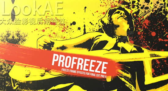 FCPX插件-画面冻结静止泼墨飞溅介绍效果 ProFreeze Splatter-精品资源站