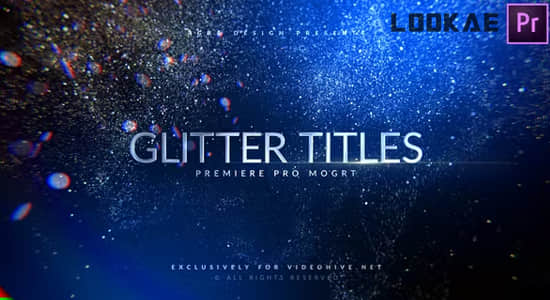 荣耀华丽优雅粒子图文标题展示开场片头PR模板 Awards Glitter Titles-精品资源站