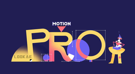 AE/C4D教程-学习制作三维创意MG动画片头 Motion Pro (英文字幕)-精品资源站