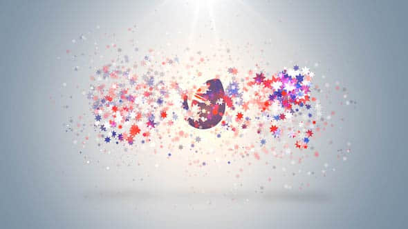 Apple Motion模板：漂亮粒子LOGO动画片头 Happy Australia Day Logo-精品资源站