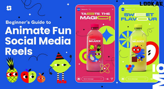 AE教程-现代社交媒体图形动画制作 Beginner’s Guide to Animate Fun Social Media Reels in Adobe After Effects-精品资源站