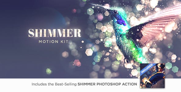 AE脚本-唯美梦幻闪烁粒子飘散图文展示工具 Shimmer Motion Kit-精品资源站