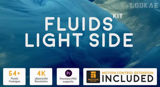 55个彩色明亮水墨流体动画4K视频素材 Fluids Light Side Kit-精品资源站