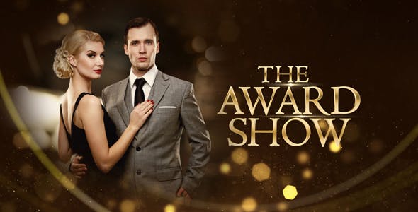 AE模板-金色粒子线条光斑背景颁奖典礼活动晚会开场片头 Awards Show-精品资源站