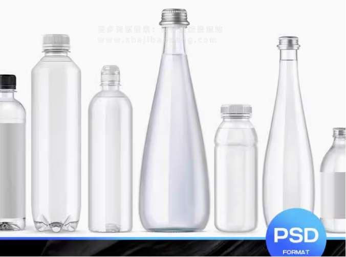 矿泉水塑料水瓶PS样机模版105款