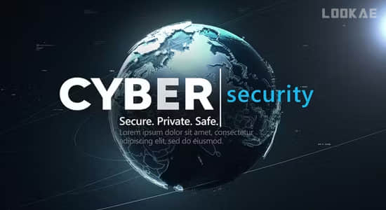AE模板-科技感信息数据安全创意展示动画 Cyber Security-精品资源站