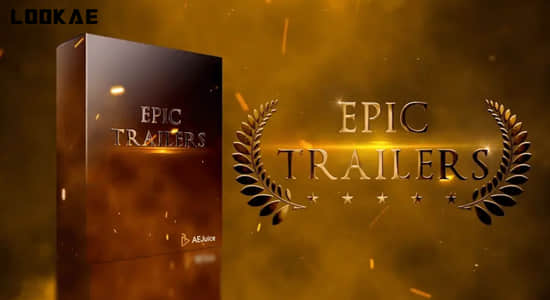 AE/PR模板-大气史诗震撼电影预告片文字标题开场动画 Epic Trailers-精品资源站