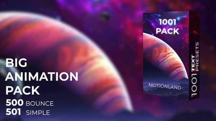 AE预设：1000个文字标题开始结束进场退场动画1000 Text Animation Presets-精品资源站