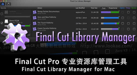 Final Cut Pro X 专业资源库管理工具 Final Cut Library Manager 3.23 for FCPX-精品资源站