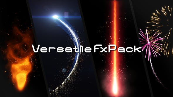 AE脚本-Particular粒子光线路径拖尾线条烟花粉尘喷射特效预设 Versatile FxPack v1.4-精品资源站