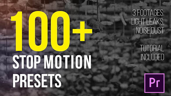 Premiere 预设：100种抽帧定格动画Pr预设 Stop Motion Presets-精品资源站