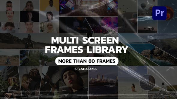 AE/PR模板-多种网格组合动态视频分屏预设 Multi Screen Frames-精品资源站