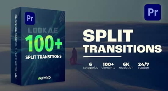 PR模板-100种画面分割转场过渡预设 Split Transitions-精品资源站