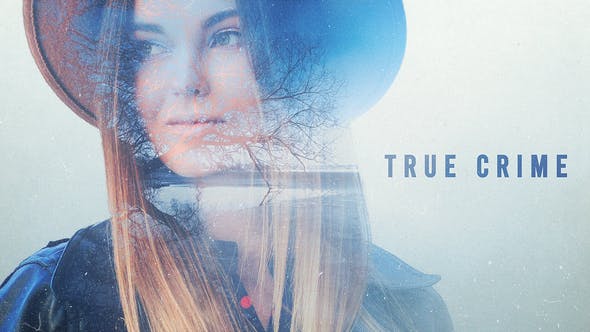 AE模板-画面多重曝光重影视觉效果文字标题展示 True Crime Double Exposure Titles-精品资源站