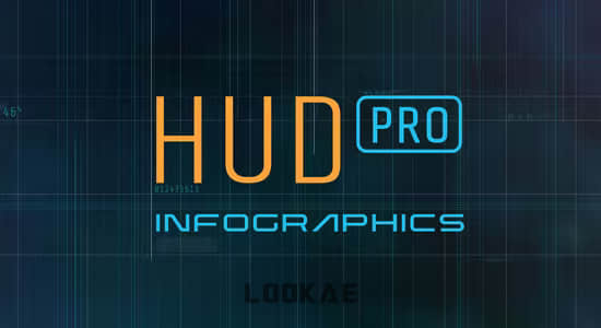 AE模板-未来数字科技感HUD元素动画 HUD Pro Infographics-精品资源站
