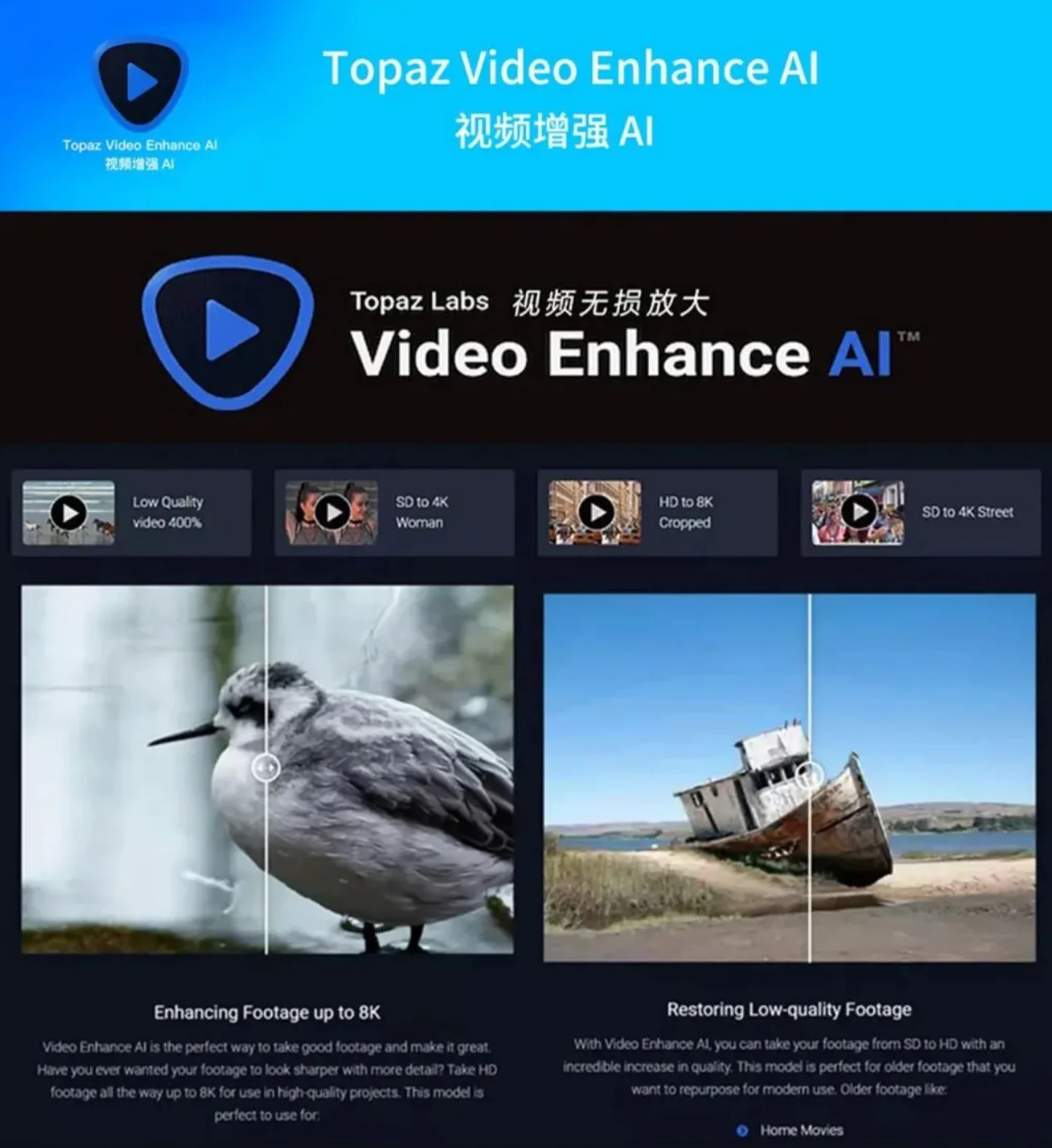 最新Topaz Ai全套汉化软件(8套全)全家桶【WIN+MAC】