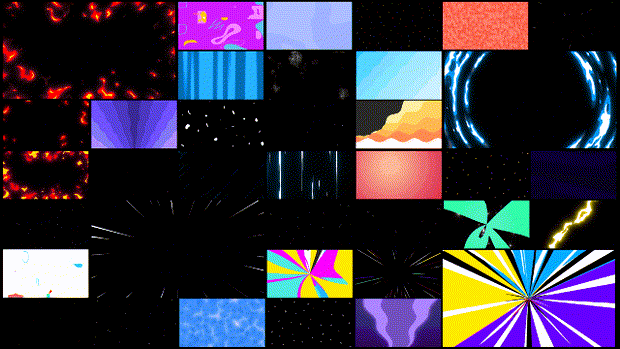 AE脚本-1650种动漫卡通标题转场能量闪电烟雾火焰流体MG特效动画 V1.1