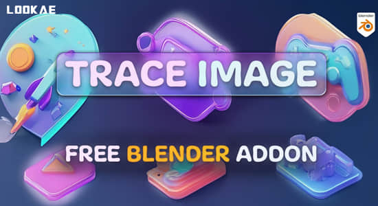 Blender插件-将平面图片转成三维图形 Image Trace Generator v1.0.0-精品资源站