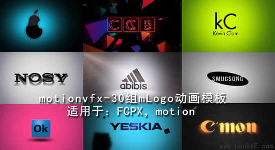 FCPX插件-30种LOGO标志片头动画预设 mLogo-精品资源站