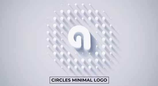 AE模板-12组简洁明亮迷你LOGO标志片头动画 Circles Minimal Logo Reveal-精品资源站