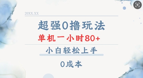超强0撸玩法 录录数据 单机 一小时轻松80+ 小白轻松上手 简单0成本【仅揭秘】-精品资源站