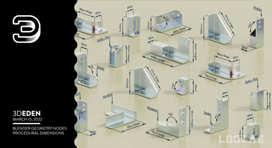 模型尺寸测量标注Blender插件 Geometry Nodes Dimensions System V2-精品资源站