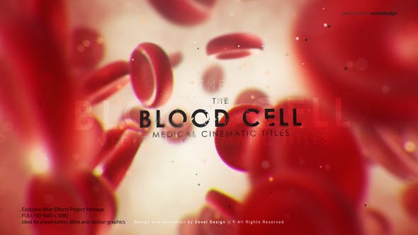 AE模板-医疗生物血红细胞图文介绍开场 Red Blood Medical Opener-精品资源站