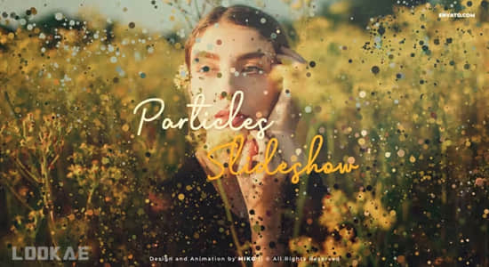粒子消散过渡特效幻灯片图文介绍展示开场动画AE模板 Original Particles Slideshow-精品资源站