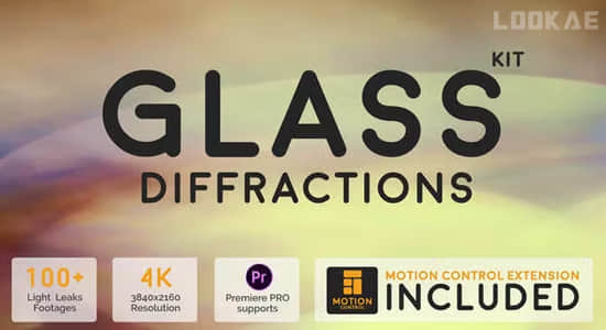 100个镜头折射光效散景动画4K视频素材 Glass Diffraction Kit-精品资源站