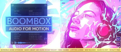 AE/PR脚本 几千种音效素材预设 Boombox V27 Win/Mac-精品资源站