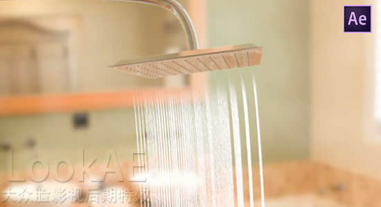 AE教程：使用E3D和Particular制作三维蓬头流水动画 Lynda – Animating a Scene with Water-精品资源站