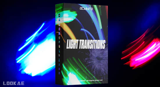 4K视频素材-101个慢速快门流动拖尾光效转场动画 Light Transitions-精品资源站