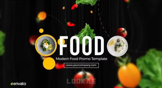AE模板-蔬菜沙拉美食菜品促销展示动画 Food Promo V2-精品资源站