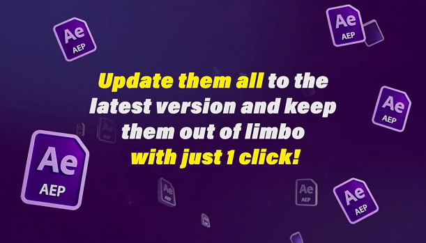 AE更新旧版AEP工程文件脚本 Aescripts AEP Version Updater V1.6.3附使用教程-精品资源站