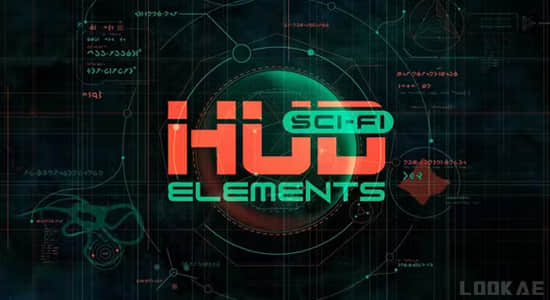 100个未来科幻UI界面HUD图形动画AE模板 Sci-fi HUD Elements-精品资源站