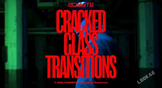 4K视频素材-17个玻璃破碎炸裂转场过渡特效动画 有透明通道 Cracked Glass Transition-精品资源站