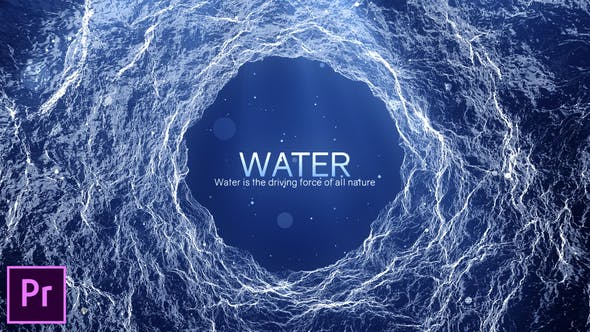 Premiere预设-漂亮抽象水花波浪背景文字标题影视片头 Water Inspirational Titles-精品资源站