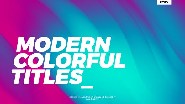 FCPX插件-22种现代炫彩设计文字大标题动画 Modern Colorful Titles-精品资源站