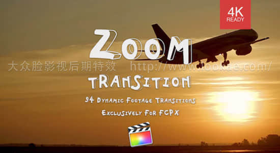 FCPX转场插件-94个摄像机移动缩放冲击聚焦扭曲旋转视频转场-精品资源站
