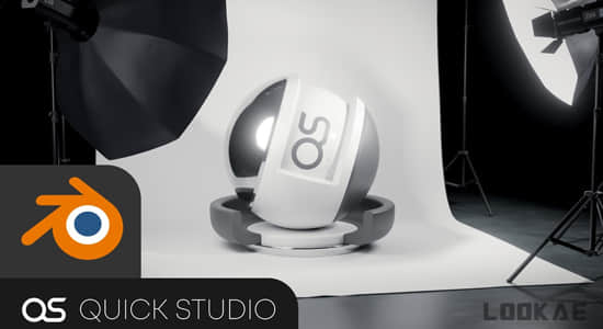 Blender插件-摄影棚三维灯光渲染工具 Quick Studio V2.1.0+预设库-精品资源站