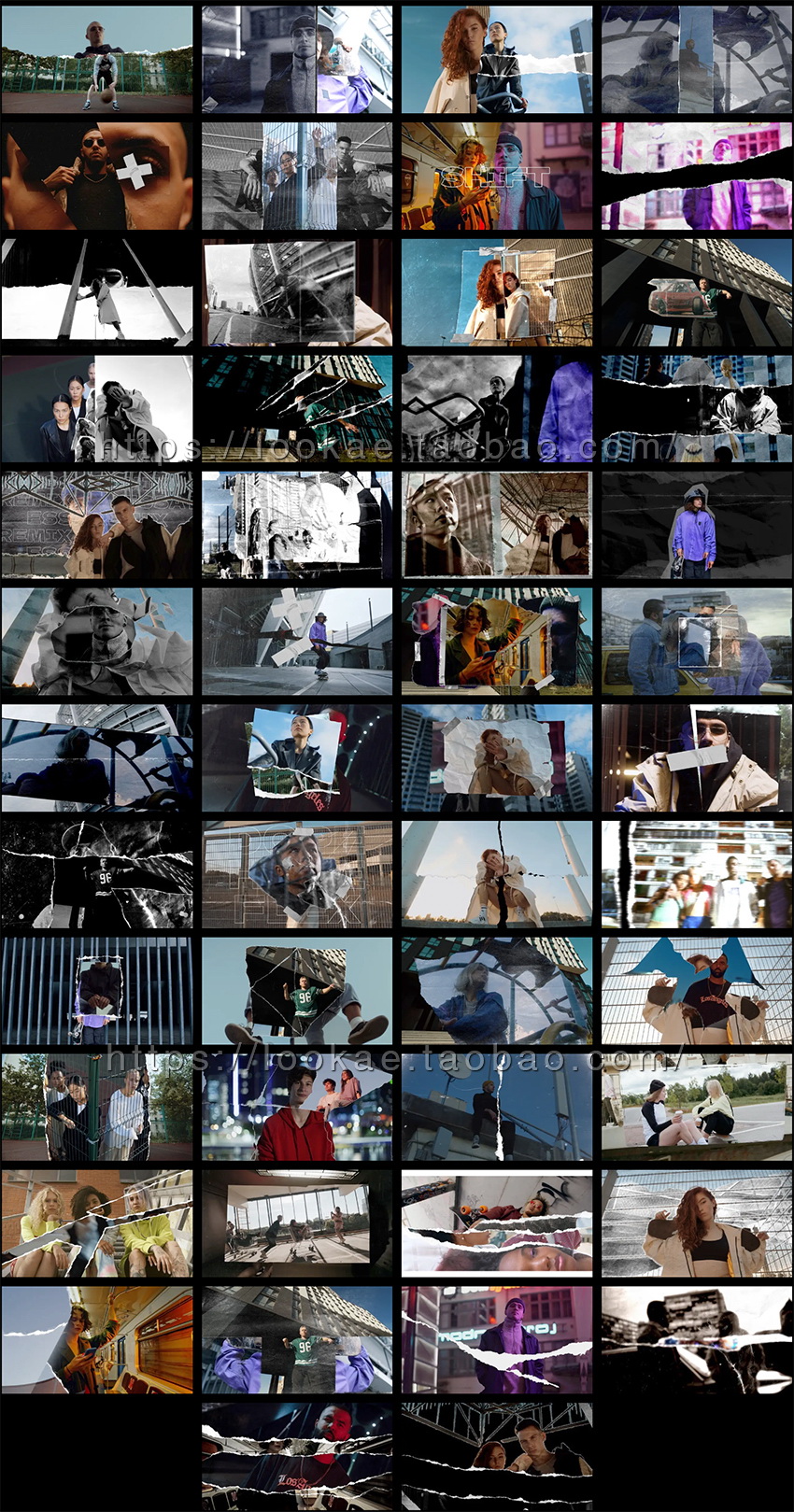 FCPX插件-50种动态纸张折叠拼贴撕裂转场过渡预设-LookAE.com FCPX插件-50种动态纸张折叠拼贴撕裂转场过渡预设