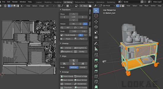 Blender插件-展UV贴图整理工具 UV Toolkit v2.0.7-精品资源站