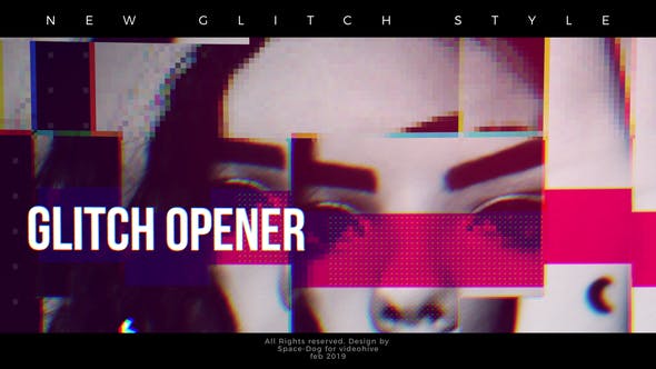 FCPX插件-信号干扰画面损坏图文包装视频展示片头 Glitch Inspired Opener-精品资源站