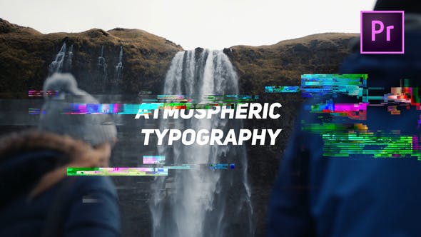 PR模板-信号故障干扰画面破损图文展示开场动画 Glitch Opener-精品资源站