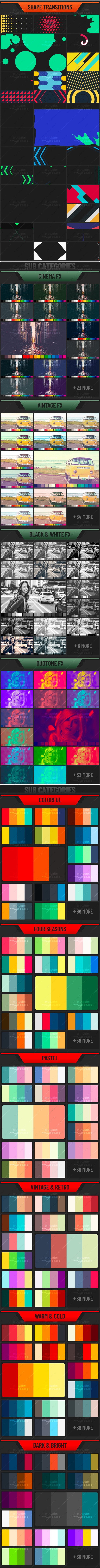 AE/PR脚本-1000组时尚流行图形海报设计封面背景文字标题排版宣传动画 MoPack V1.1