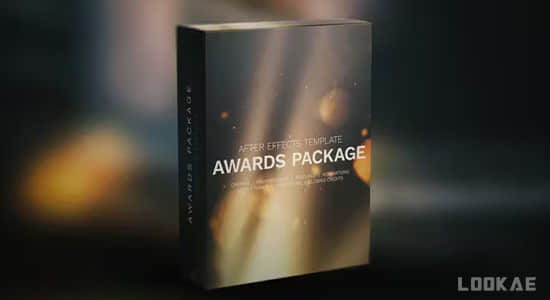 AE模板-电影颁奖典礼展示宣传开场片头 Film Awards Pack in 4K (含模板音乐)-精品资源站