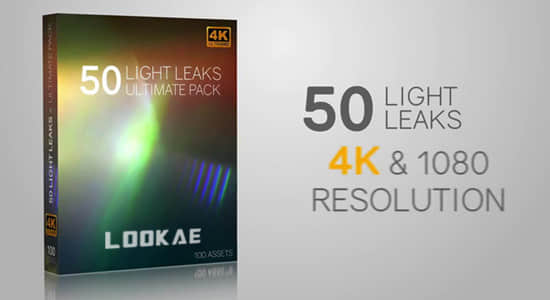 4K视频素材-50个漂亮精致镜头漏光炫光动画视觉效果包 Light Leak Visual Effects Package-精品资源站